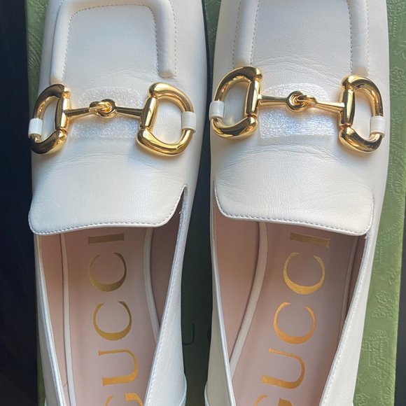 Gucci Shoes - Gucci Malaga leather flats 38IT Never worn, with tag White, Leather